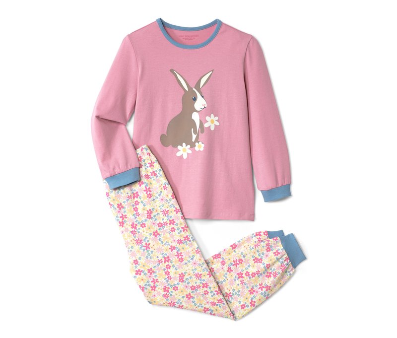 Tchibo - Kleinkind-Pyjama - Mädchen - Gr. 98/104 - hellblau/print