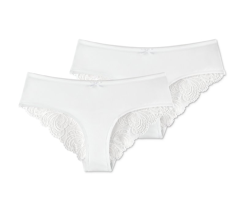 Tchibo - 2 Brazil-Slips - Damen - Gr. XS - weiß