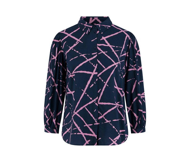 Tchibo - Hemdbluse - Damen - Gr. 38 - dunkelblau