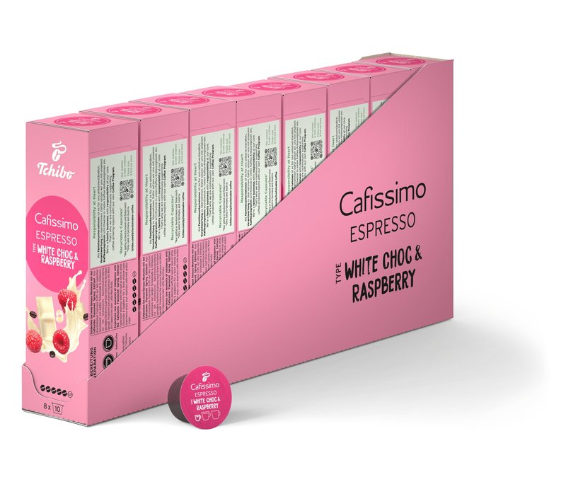 Cafissimo Flavoured Espresso - White Choc & Raspberry - 80 Kapseln - Intensität: 5/6