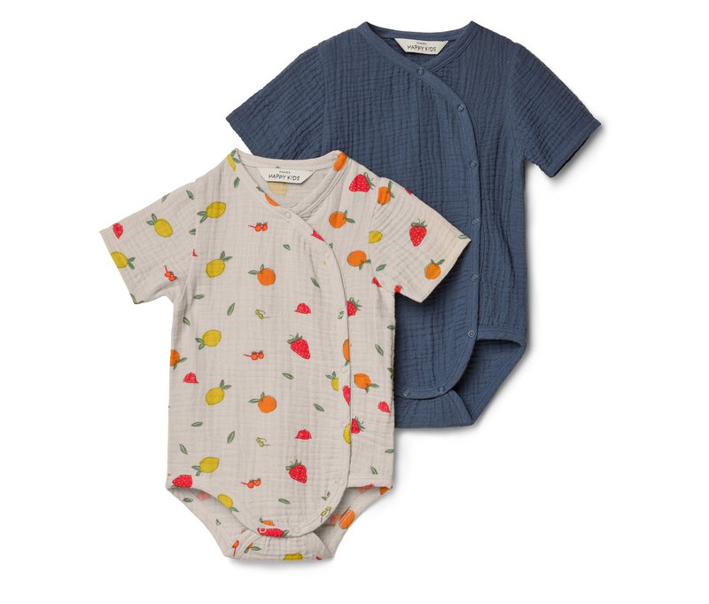 Tchibo - 2 Baby-Musselin-Bodys - Baby - Gr. 98/104 - creme
