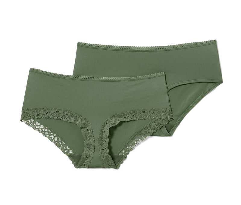Tchibo - 2 Pantys - Damen - Gr. XL - olivgrün