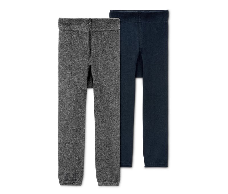 Tchibo - 2 Strickleggings - Kinder - Gr. 146/152 - dunkelgrau