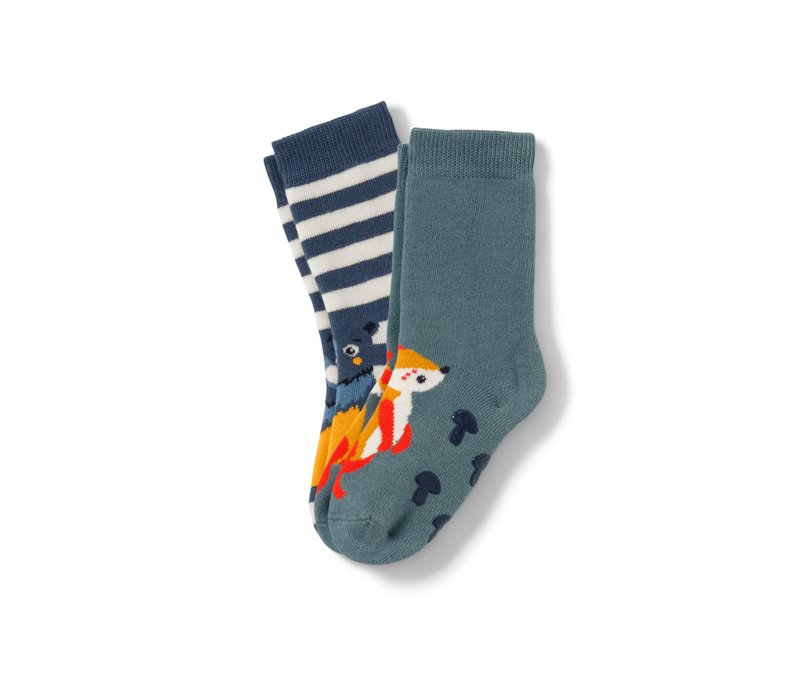 Tchibo - 2 Paar Kleinkind-Antirutsch-Socken - Baby - Gr. 23-26 - blau