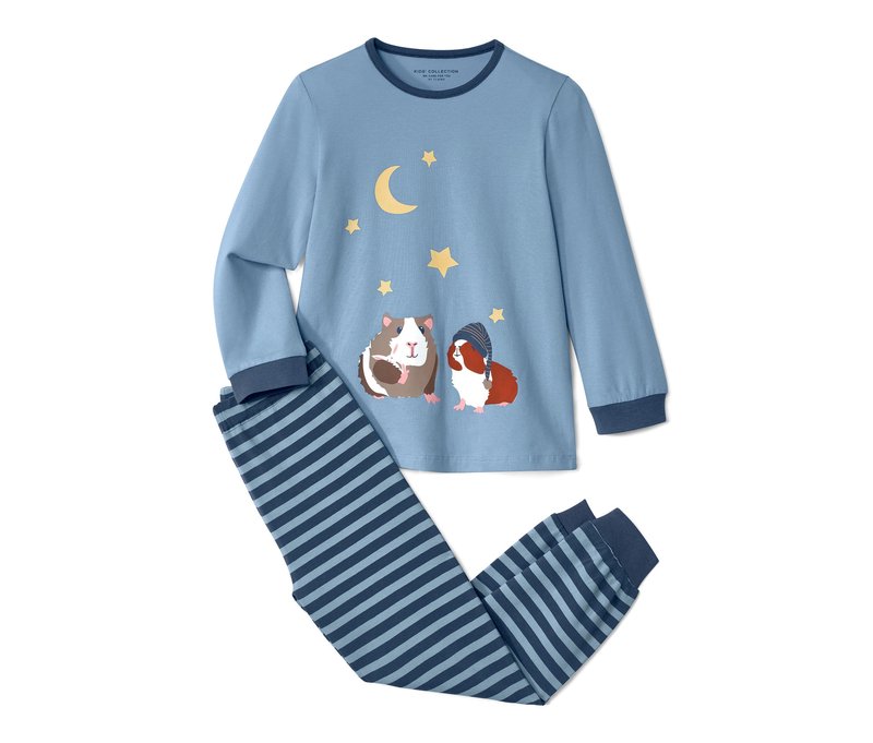 Tchibo - Kleinkind-Pyjama - Kinder - Gr. 110/116 - blau/print
