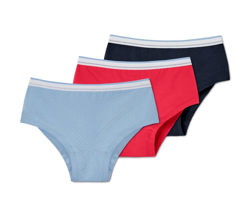 Tchibo - 3 Mädchen-Pantys mit Bio-Baumwolle - Mädchen - Gr. 170/176 - dunkelblau/gepunktet