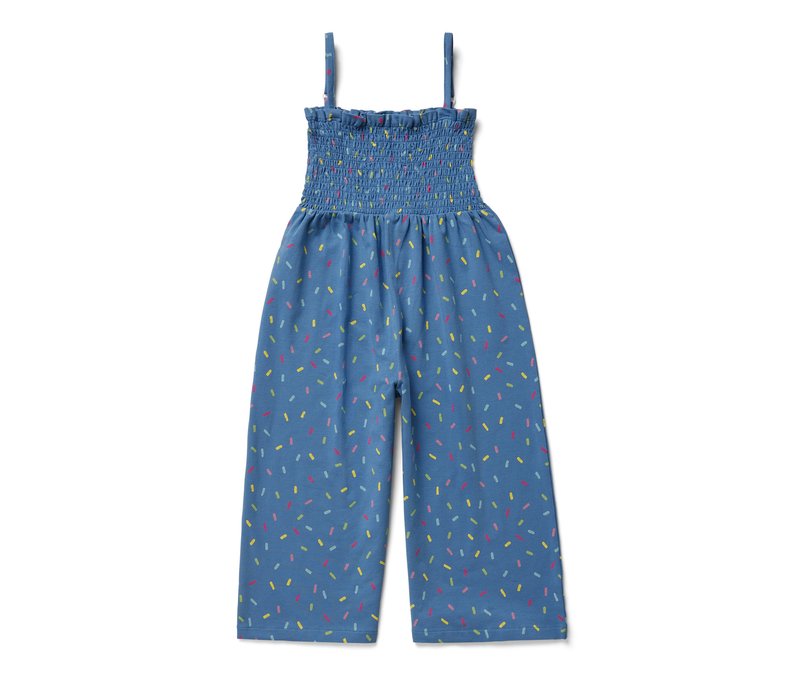 Tchibo - Jumpsuit in 7/8-Länge - Mädchen - Gr. 110/116 - blau/print