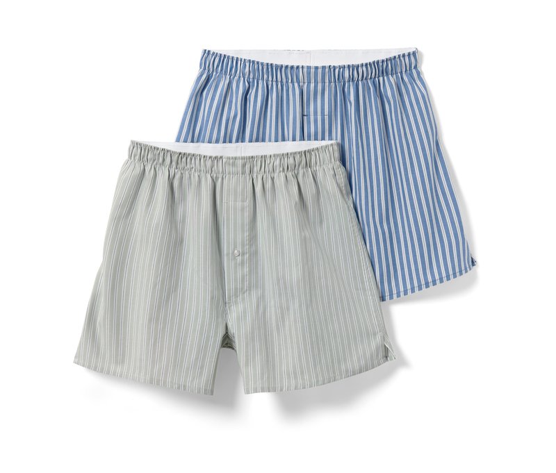 Tchibo - 2 Web-Boxershorts - Herren - Gr. M/5 - weiß/gestreift