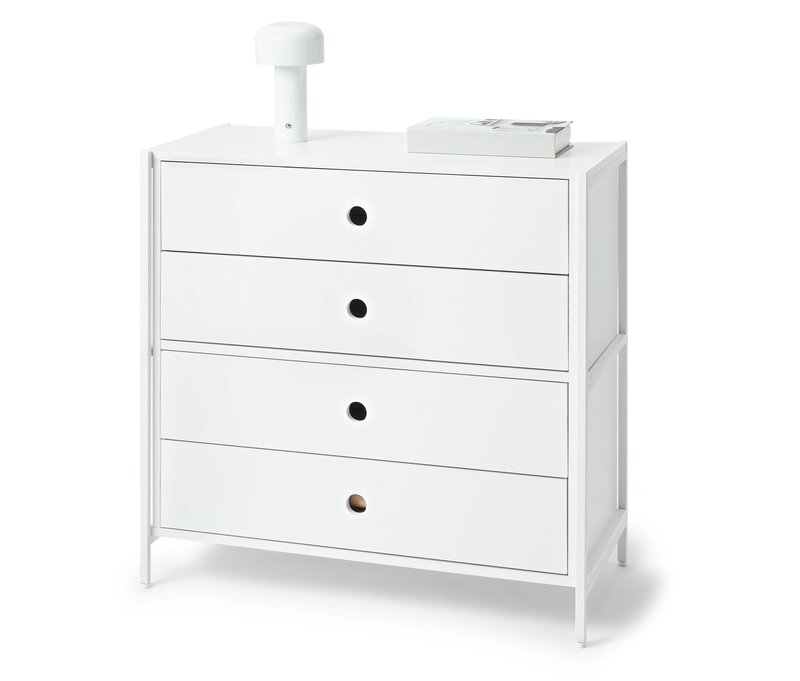 Tchibo - Kommode »Klaar« mit 4 Schubladen - 80x40x76,8cm - weiß - Stahl