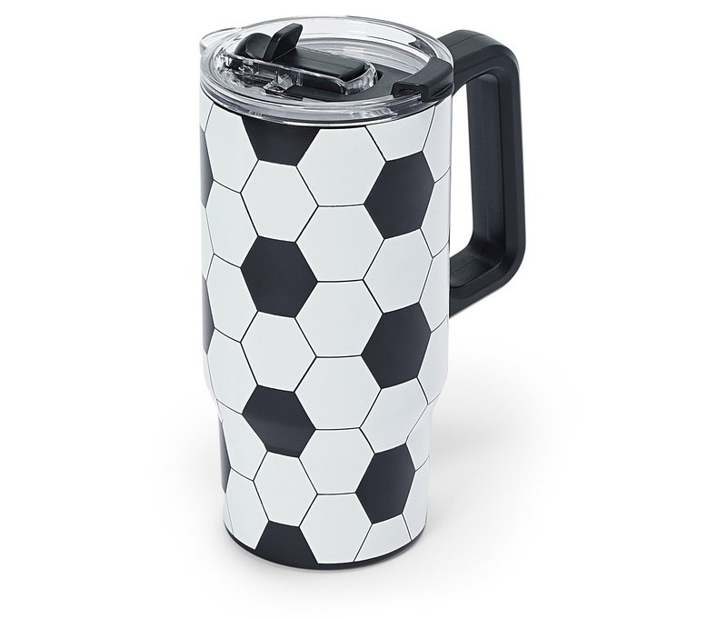 Tchibo - Outdoor-Trinkbecher im Fußball-Look - schwarz