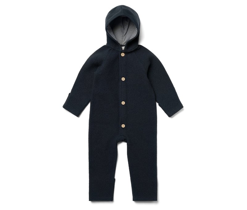 Tchibo - Baby Walkoverall mit Merinowolle - Baby - Gr. 62/68 - dunkelblau
