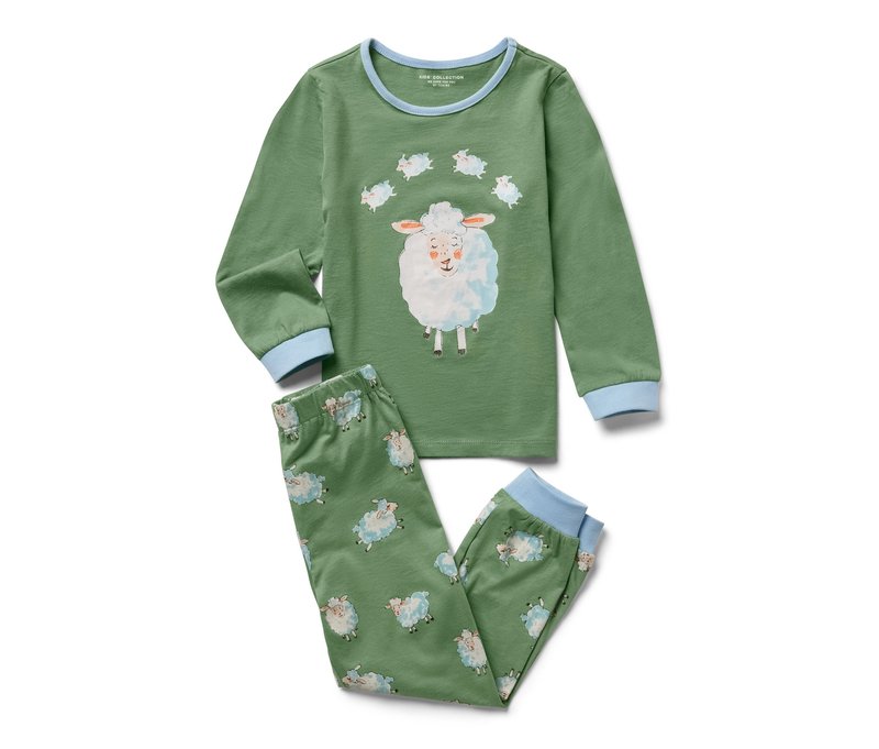 Tchibo - Kinder-Pyjama - Jungen - Gr. 122/128 - blau/print