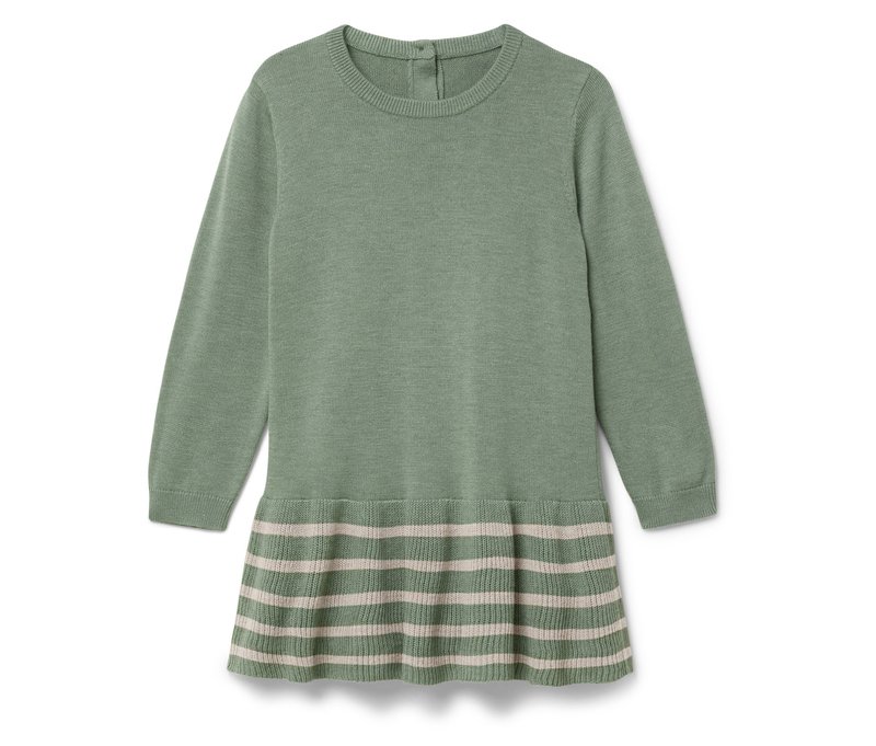 Tchibo - Kinder Strickkleid mit Wolle - Mädchen - Gr. 110/116 - beige
