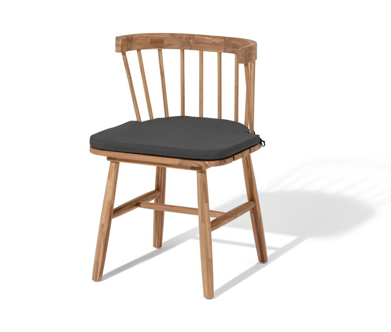 Tchibo - Dining-Stuhl mit Sitzpolster - 52x50,5x81,5cm - anthrazit - Holz / Akazienholz / Stahl