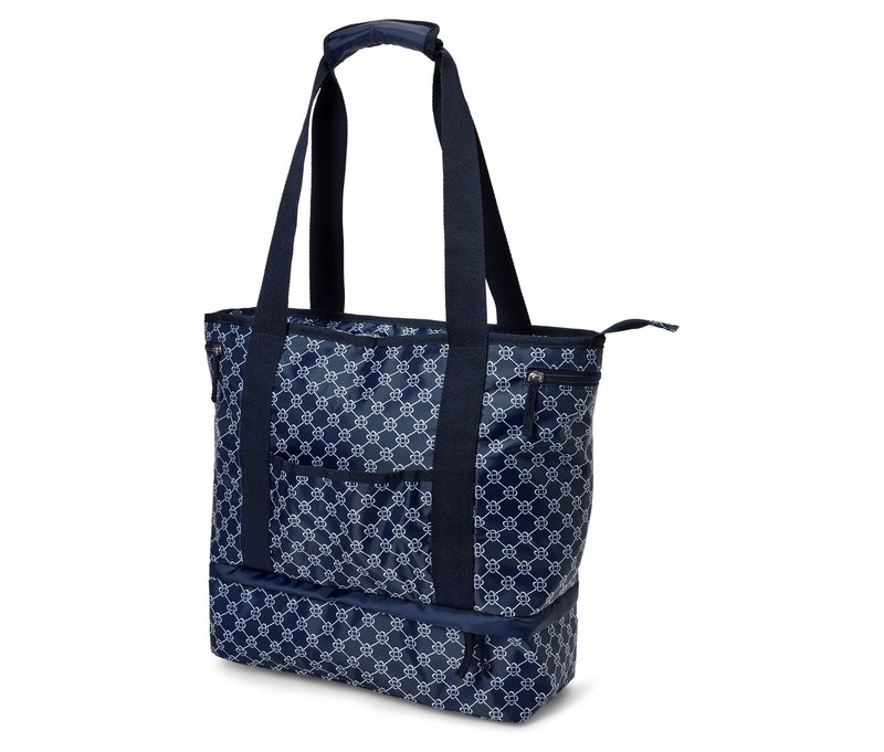 Tchibo - Strandtasche mit Alloverprint - dunkelblau