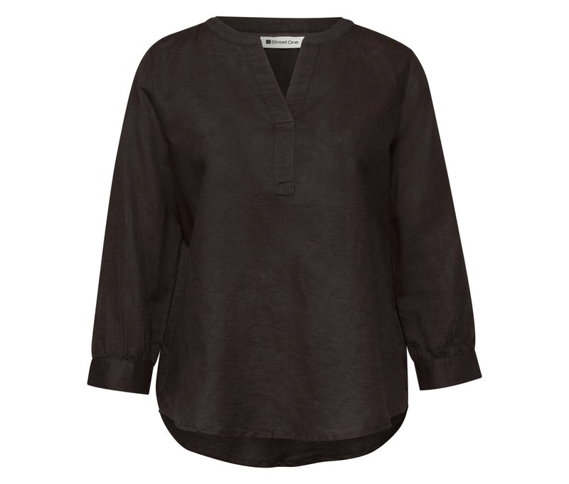 Street One Tunika-Bluse - Damen - Gr. 38 - dunkelbraun