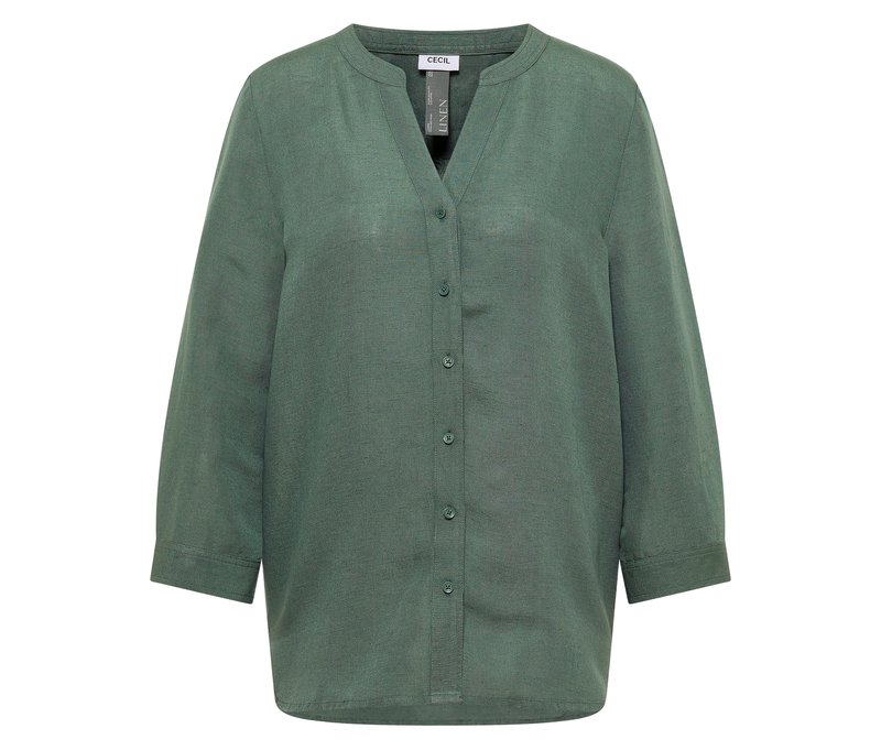 Tchibo - Cecil Leinenmix-Bluse - Damen - Gr. M - khaki