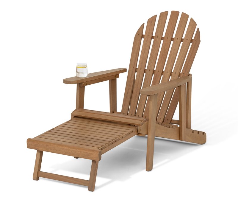 Tchibo - Adirondack Gartensessel mit ausziehbarer Fußlehne - 69x97x82,5cm - akazie - Holz / Akazienholz / Stahl