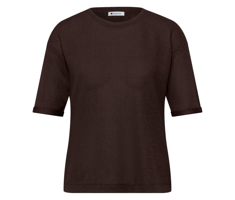 Street One T-Shirt - Damen - Gr. 40 - dunkelbraun