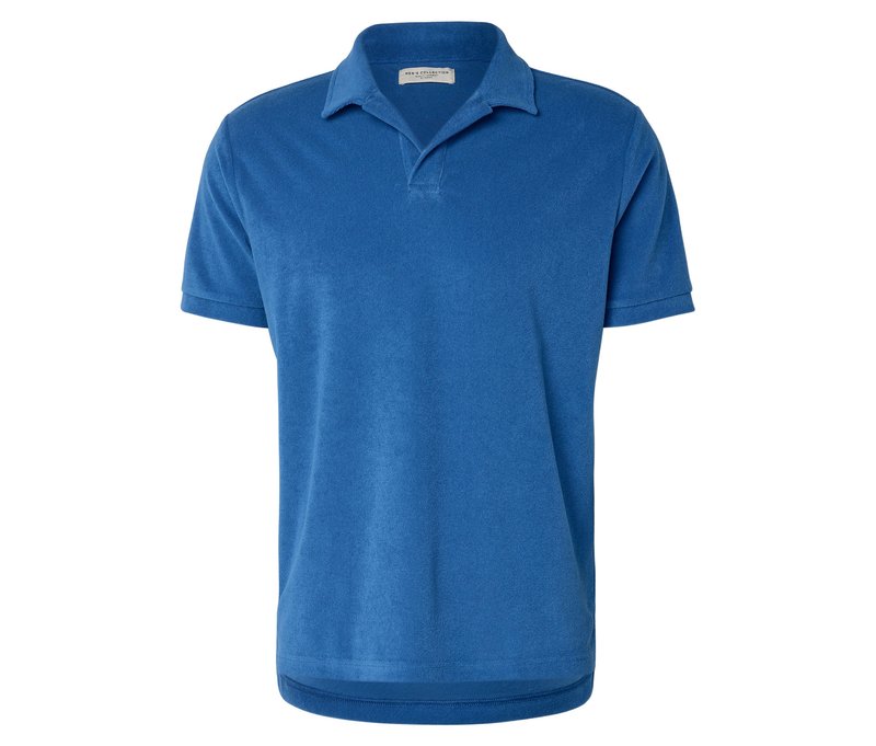 Tchibo - Frottee-Poloshirt - Herren - Gr. L - blau