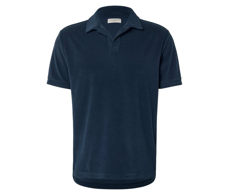 Tchibo - Frottee-Poloshirt - Herren - Gr. L - dunkelblau