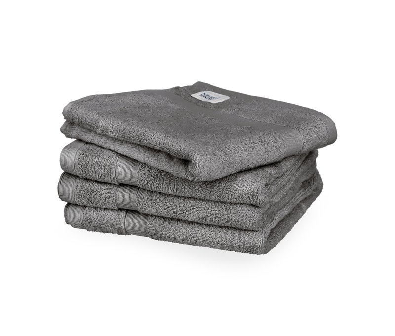 Tchibo - Schöner WOHNEN-Kollektion 4 Handtücher »Cuddly« - anthrazit