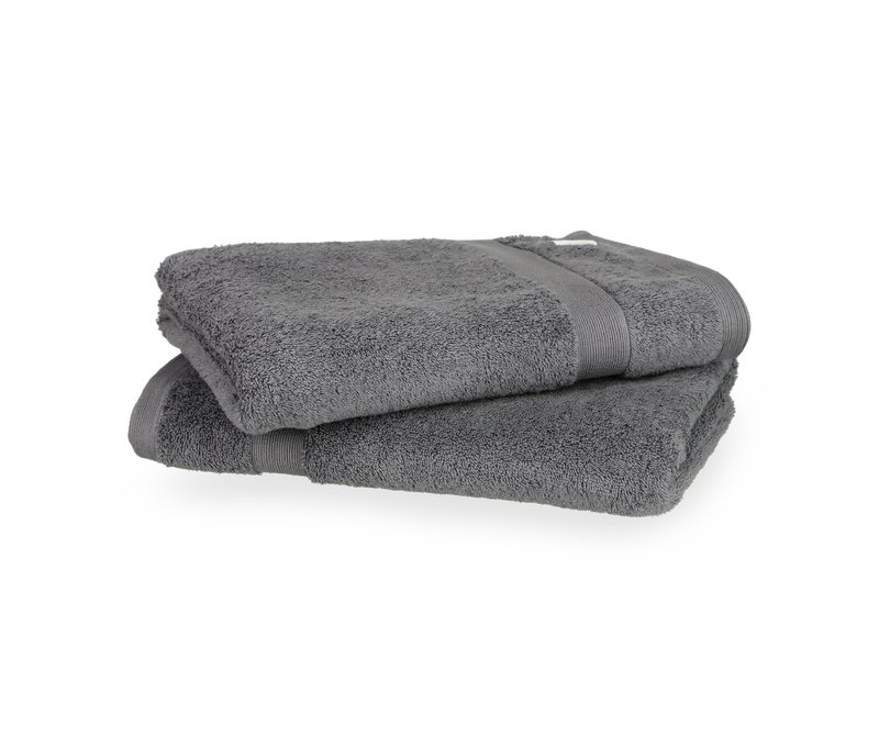 Tchibo - Schöner WOHNEN-Kollektion 2 Badetücher »Cuddly« - anthrazit