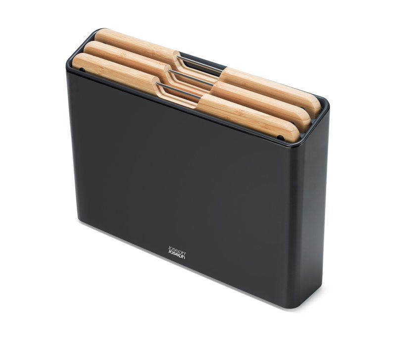 Joseph Joseph Folio™ Steel Bamboo Schneidebretter - schwarz