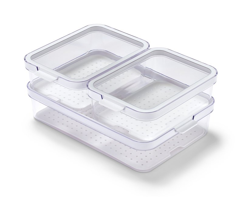 Tchibo - 3 Kühlschrankordnungsboxen - weiß