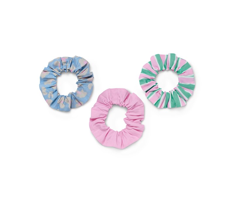 Tchibo - 3 Haargummis »Scrunchies« - hellblau