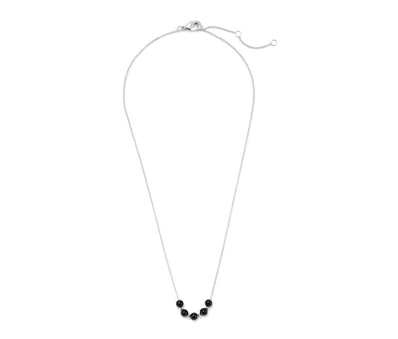 Tchibo - Energie-Obsidian-Kette - silber