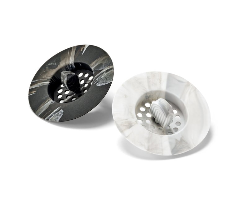 Tchibo - 2 Abflusssiebe aus Silikon - dunkelgrau