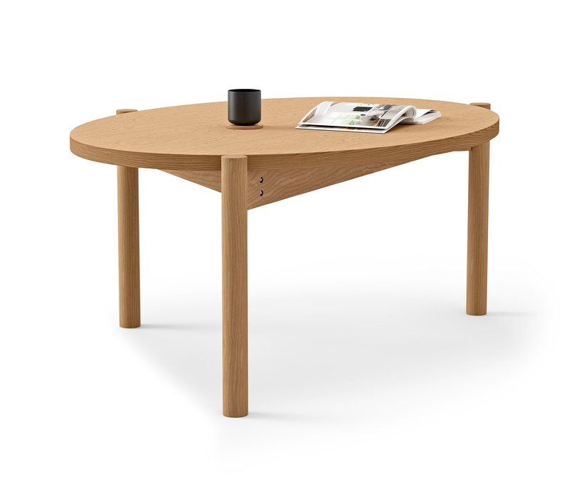 Tchibo - Couchtisch - 90x69x40cm - naturfarben - Echtholzfurnier / Eichenholz / Filz