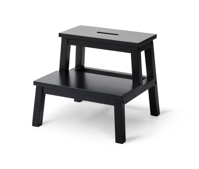 Tchibo - Tritthocker mit 2 Stufen - 44,5x40,5x38cm - schwarz - Holz