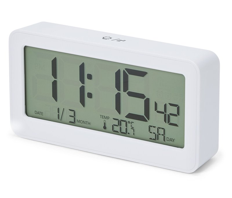 Tchibo - LCD-Funkwecker - weiß