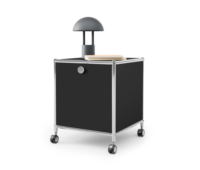 Tchibo - Beistelltisch mit Schublade Metall »Cn3« - 40x40x49cm - schwarz - Stahl / Stahl / Aluminium