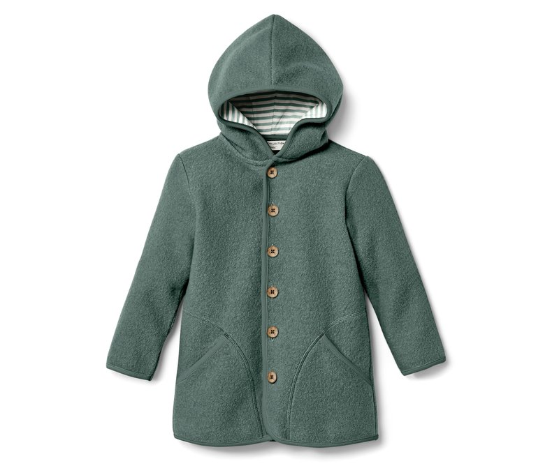 Tchibo - Kinder Walkjacke mit Merinowolle - Baby - Gr. 62/68 - dunkelgrün