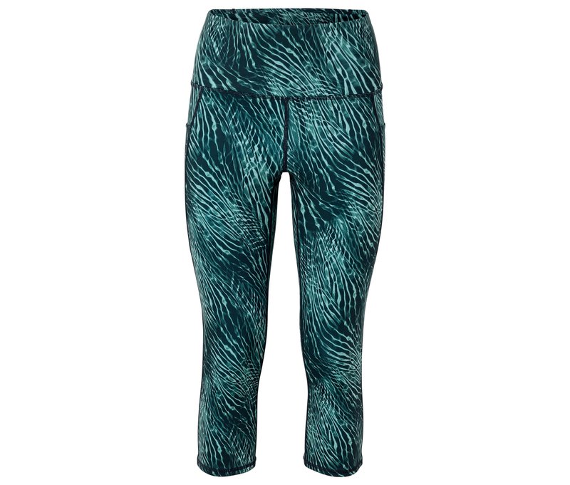 Tchibo - 3/4-Sportleggings »ActivePower« - Damen - Gr. XXL - petrol/print