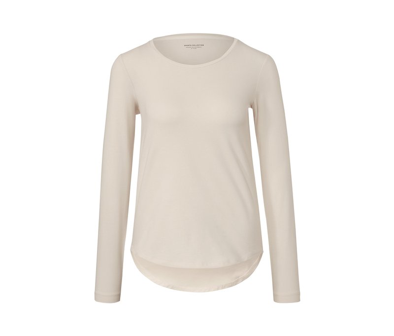 Tchibo - Langarm-Sportshirt - Damen - Gr. L - offwhite