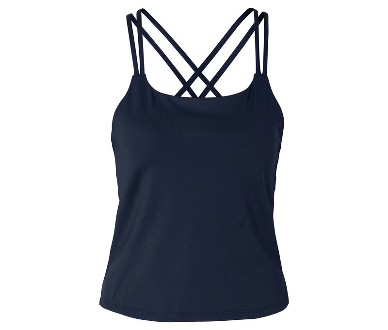Tchibo - Yogatop mit integriertem BH - Damen - Gr. XL - dunkelblau