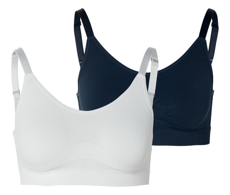 Tchibo - 2 Seamless-Sport-BHs - Damen - Gr. M - weiß