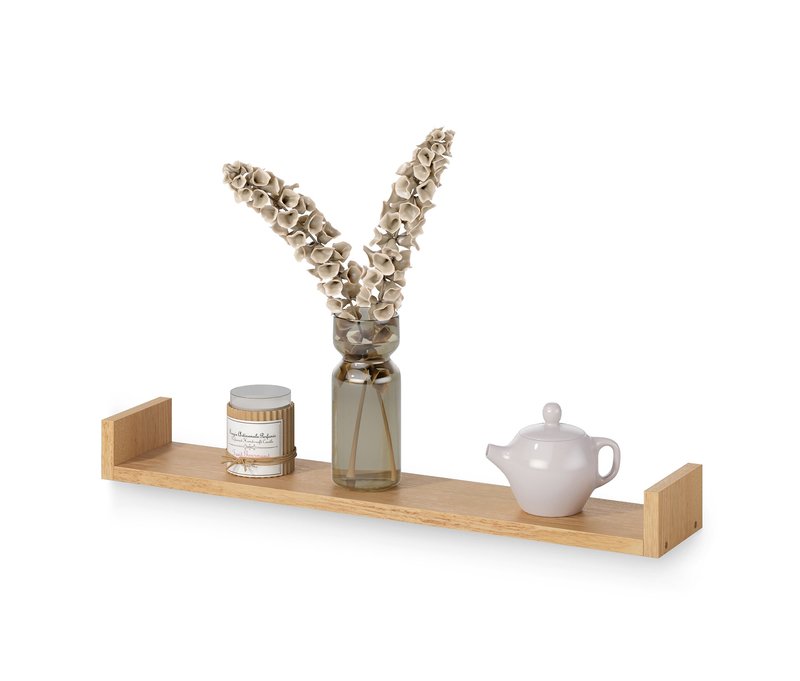 Tchibo - Wandregal - 80x15x8cm - braun - Rubberwood-Holz