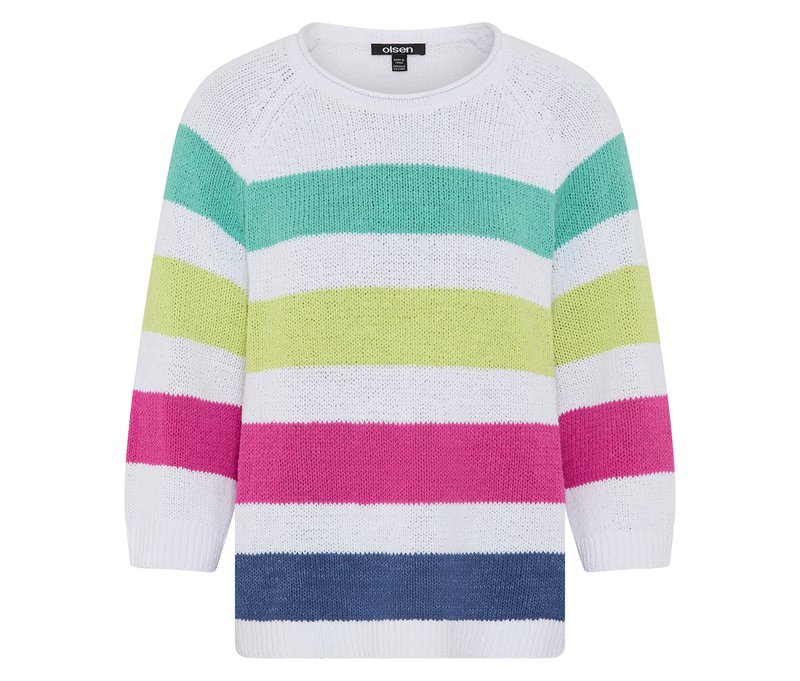 Tchibo - Olsen 3/4-Arm-Pullover - Damen - Gr. 38 - weiß
