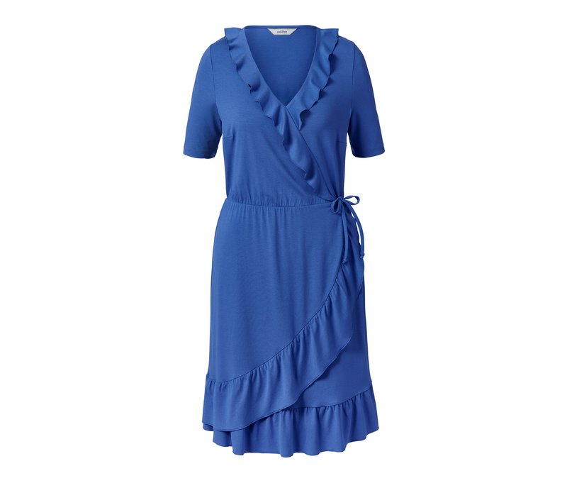Tchibo - Jerseykleid in Wickeloptik - Damen - Gr. 40 - blau