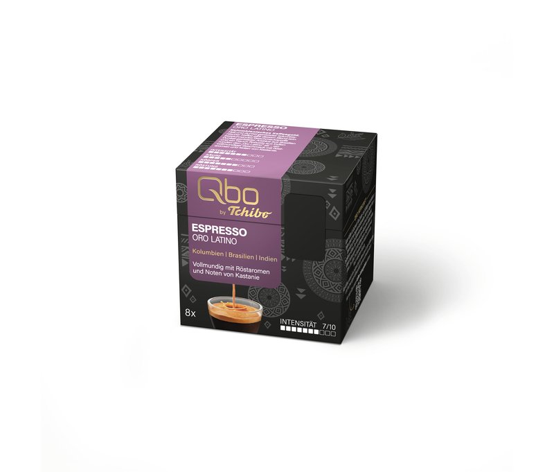 Qbo Espresso ORO Latino - 8 Kapseln - Intensität: 7/10