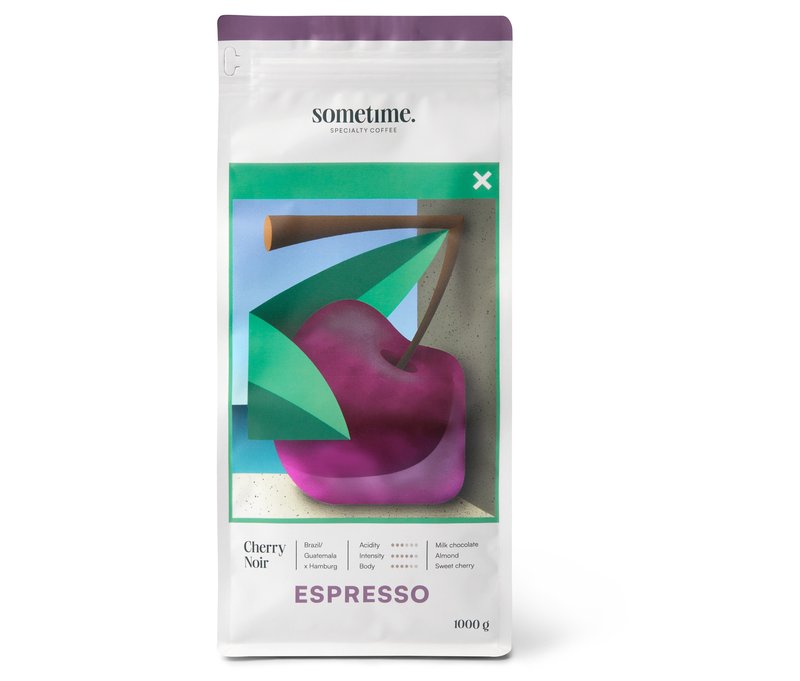 sometime - Cherry Noir Espresso - 1 kg Ganze Bohne - Intensität: 1/6