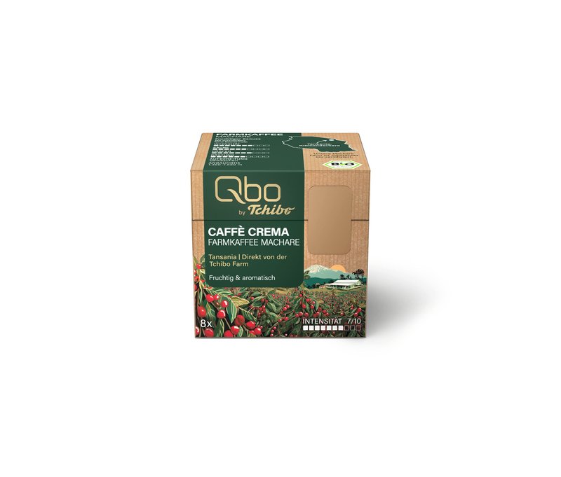 Qbo Caffè Crema Farmkaffee Machare - 8 Kapseln - Intensität: 7/10