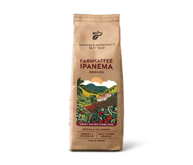 Tchibo - Farmkaffee Ipanema - 500 g Ganze Bohne - Intensität: 4/6