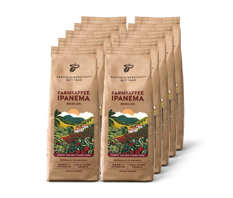 Tchibo - Farmkaffee Ipanema - 10 x 500 g Ganze Bohne - Intensität: 4/6