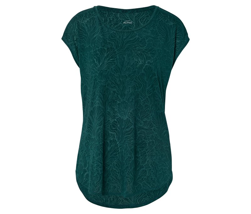 Tchibo - Sportshirt - Damen - Gr. XS - petrol/print